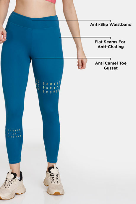 Zelocity Quick Dry Gym Leggings - Lyons Blue — image 6